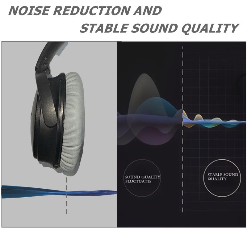Cypher.V Headphones Replacement Ear Pads,for Bose Quietcomfort QC15 QC25 QC35 35 ii (Grey) - Image 3